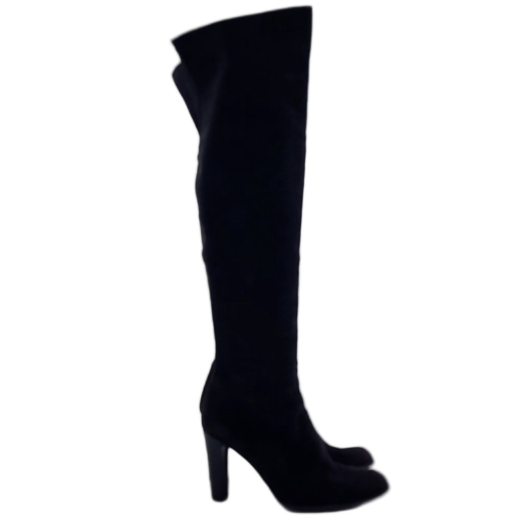 Stuart Weitzman Black Suede Over The Knee Boots Size 7.5